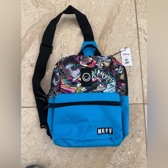 Disney collection by Neff Blue Graphic Men's Bag NEW NWT - Picture 1 of 2